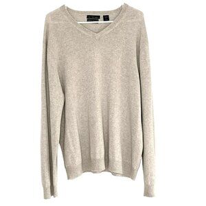 W H Belk Mens Fine 2-Ply Cashmere Sportswear Sweater sz L Academia Quiet Luxury